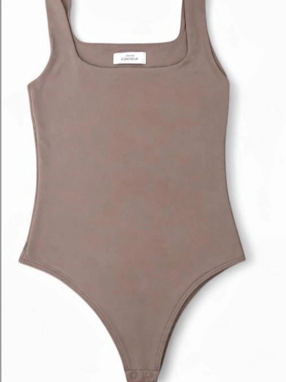 Aritiza Contour Square Neck Bodysuit in Brown XS Like New